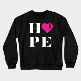 Breast Cancer Awareness Support Pink Ribbon Crewneck Sweatshirt